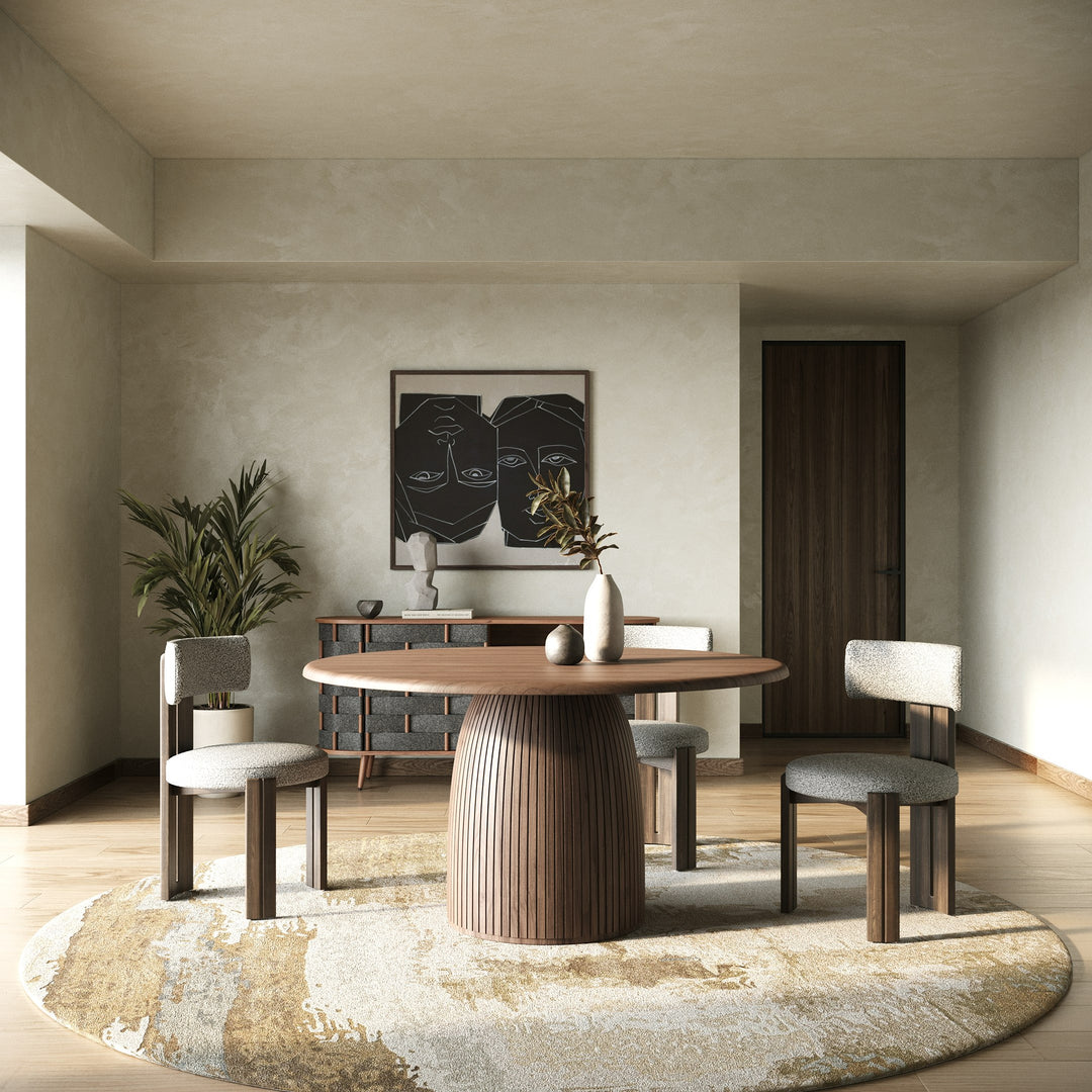 Sheridan - Mid-Century Modern Walnut Round Dining Table