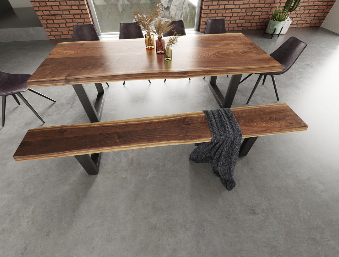 Taylor - X-Large 102" Modern Live Edge Dining Bench