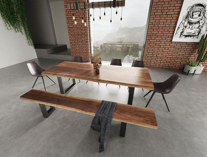 Taylor - Large 87" Modern Live Edge Wood Dining Bench