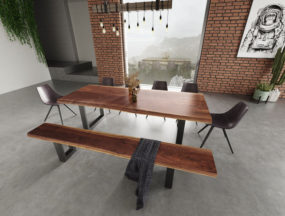 Taylor Large 87" Modern Live Edge Wood Dining Table - View 8