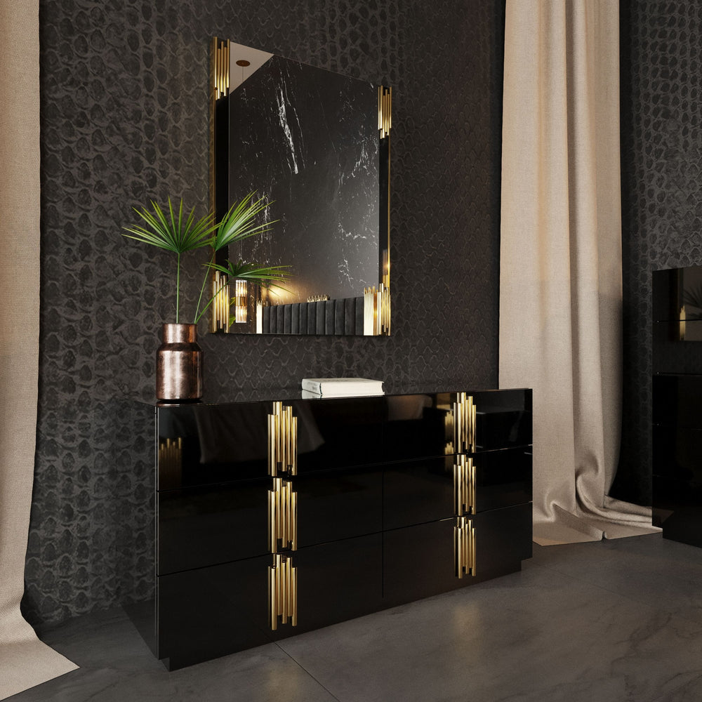 Token Modern Black & Gold Bedroom Set - View 16