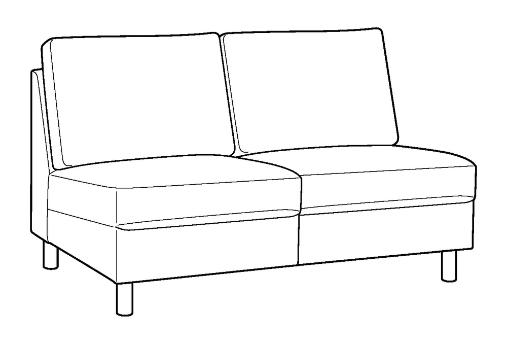 Luonto Moduli Armless Loveseat