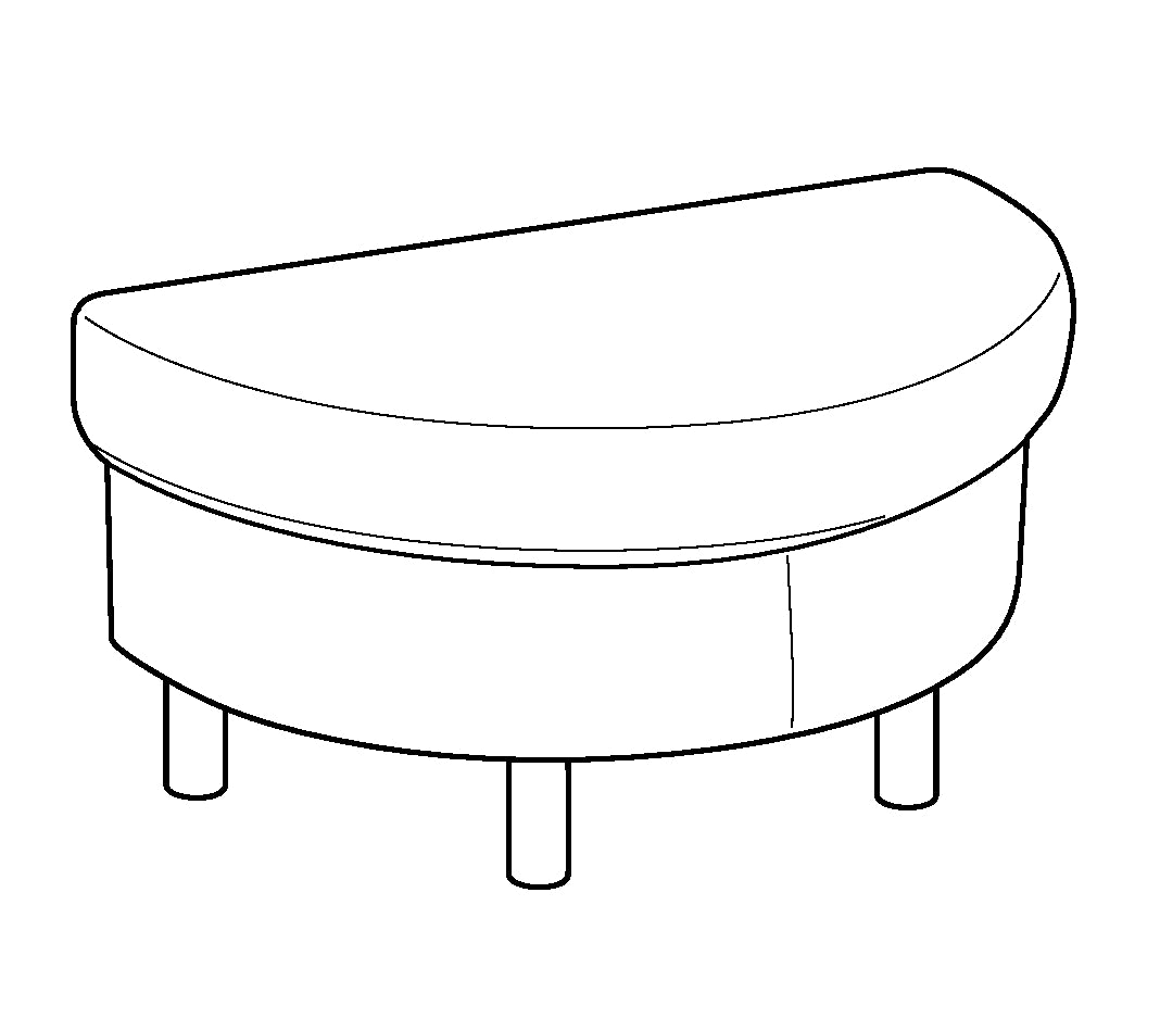 Luonto Moduli Ottoman Curved End