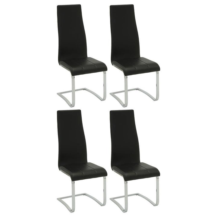 Montclair - Upholstered Dining Side Chair (Set of 4) - Black Chair Set modern furniture Contempo Furniture