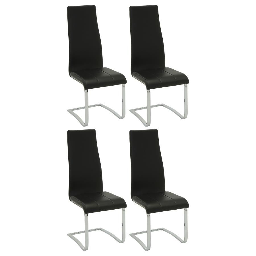 Montclair - Upholstered Dining Side Chair (Set of 4) - Black Chair Set modern furniture Contempo Furniture