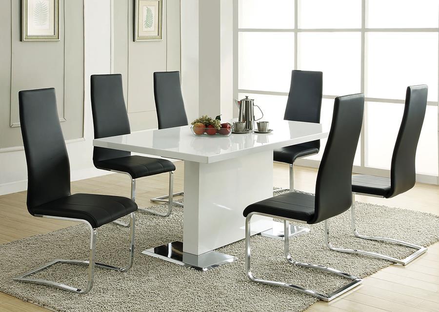 Montclair - Upholstered Dining Side Chair (Set of 4) - Black Chair Set modern furniture Contempo Furniture
