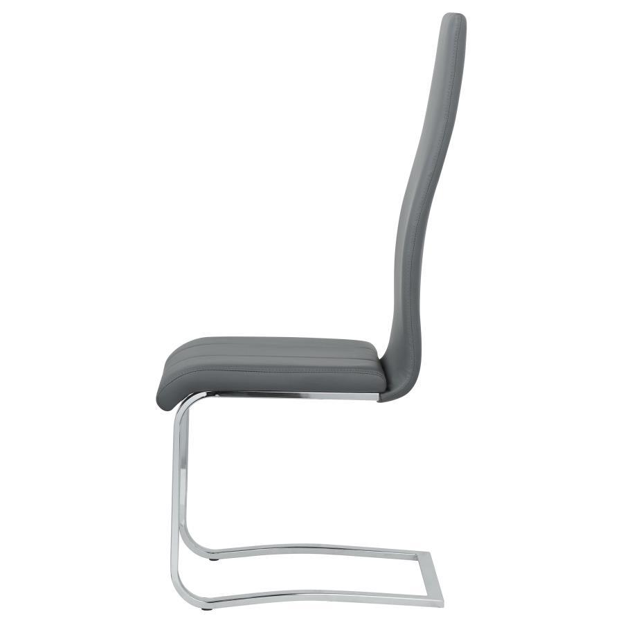 Montclair - Upholstered Dining Side Chair (Set of 4) - Gray Chair Set modern furniture Contempo Furniture