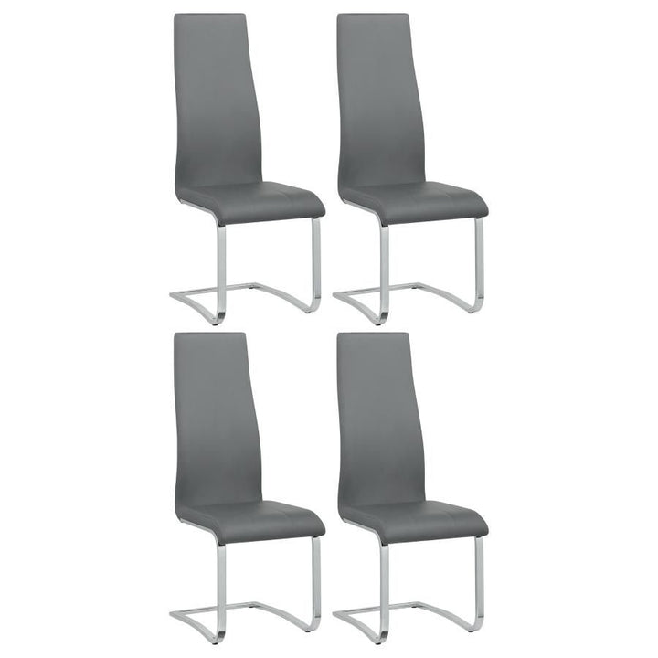 Montclair - Upholstered Dining Side Chair (Set of 4) - Gray Chair Set modern furniture Contempo Furniture