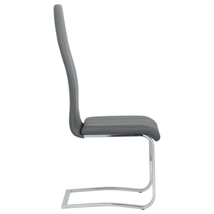 Montclair - Upholstered Dining Side Chair (Set of 4) - Gray Chair Set modern furniture Contempo Furniture