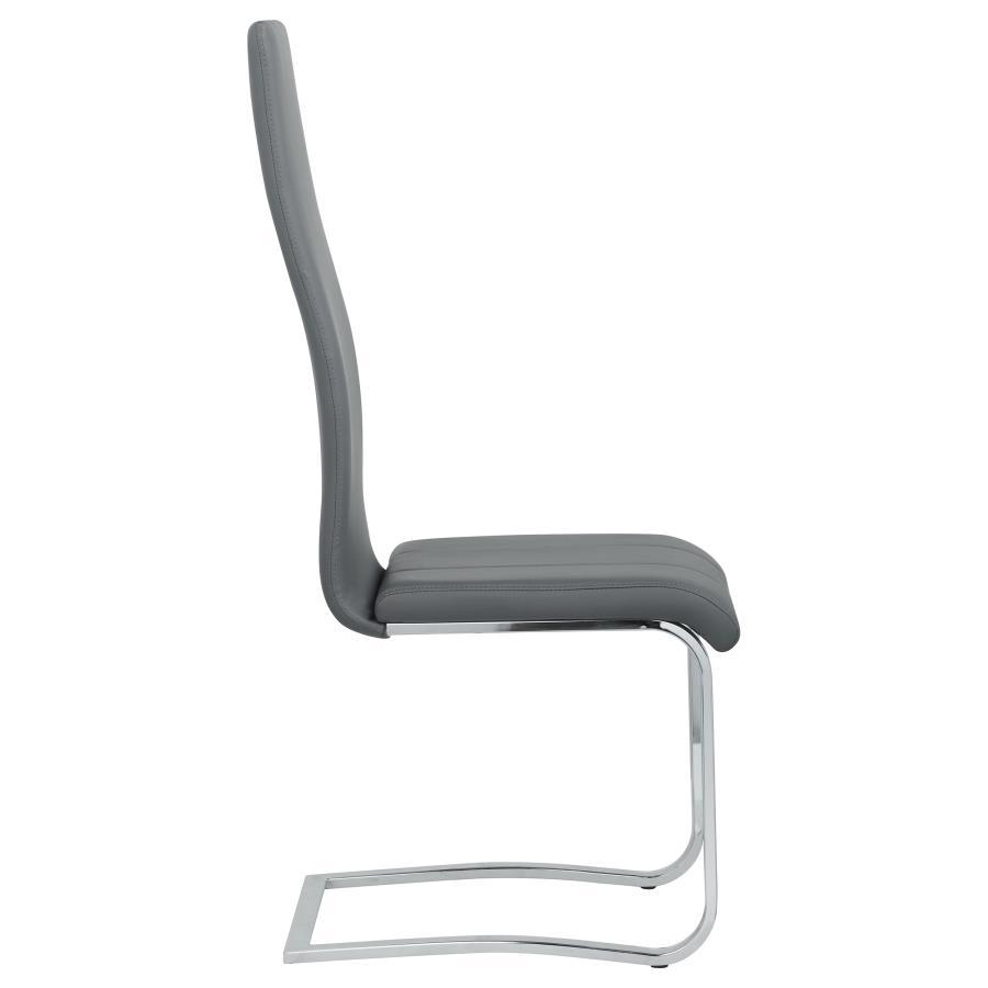 Montclair - Upholstered Dining Side Chair (Set of 4) - Gray Chair Set modern furniture Contempo Furniture