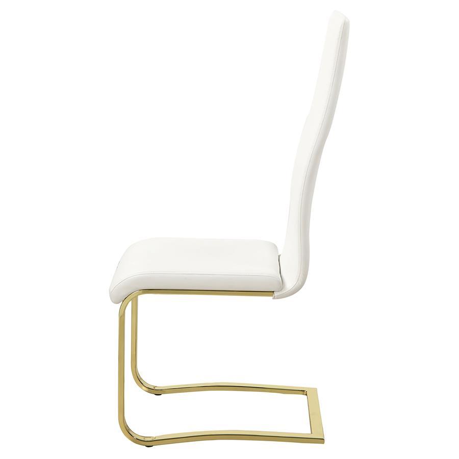 Montclair - Upholstered Dining Side Chair (Set of 4) - White Chair Set modern furniture Contempo Furniture