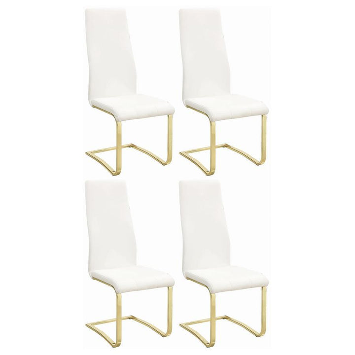 Montclair - Upholstered Dining Side Chair (Set of 4) - White Chair Set modern furniture Contempo Furniture