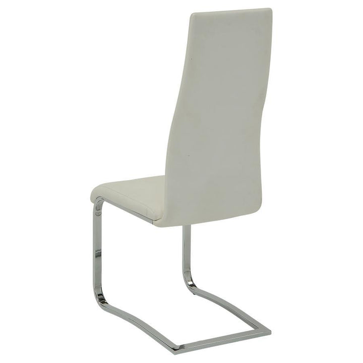 Montclair - Upholstered Side Dining Chair (Set of 4) - White Chair Set modern furniture Contempo Furniture