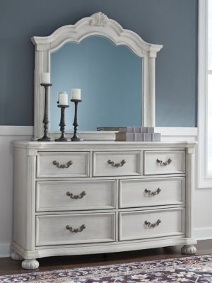 Montelaine Dresser and Mirror - White Dresser &amp; Mirror modern furniture Contempo Furniture