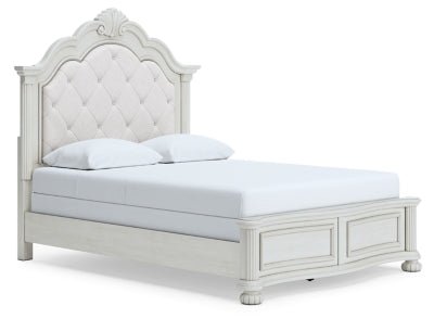 Montelaine Queen Upholstered Panel Bed - White Upholstered Bed modern furniture Contempo Furniture