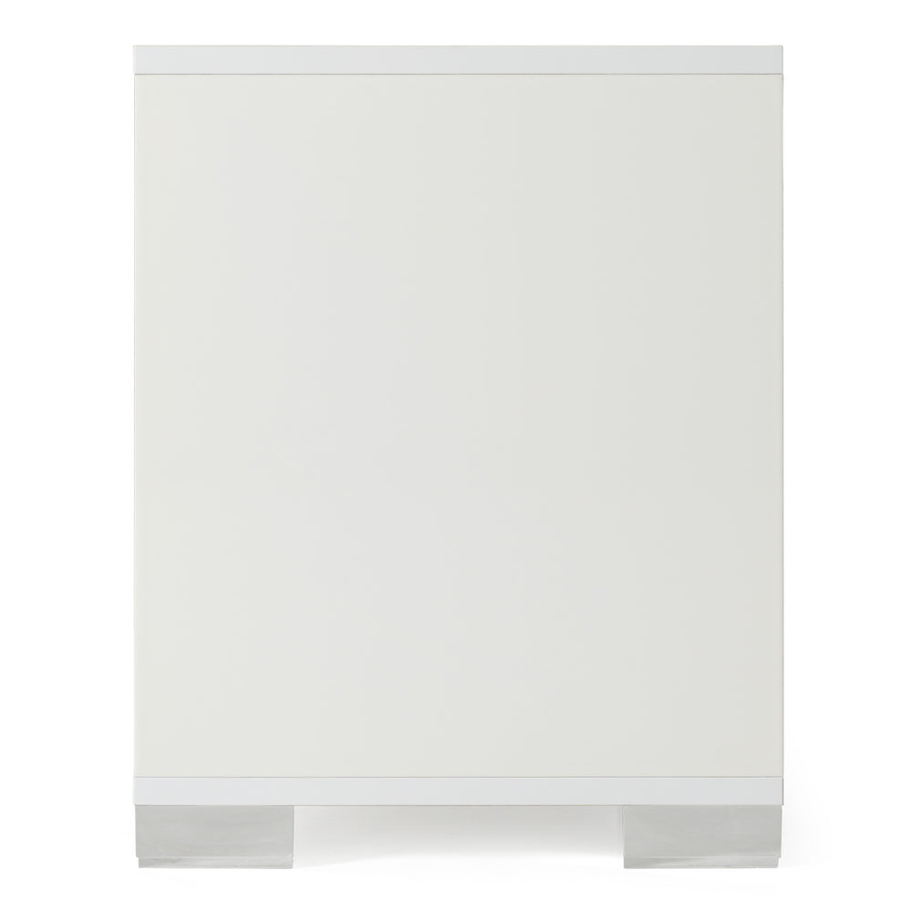 Monza Italian Modern White Nightstand - View 6