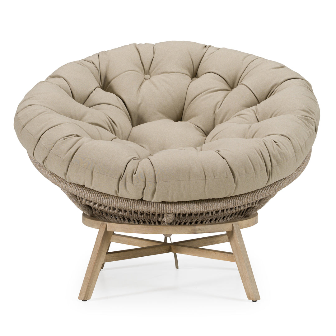 Moon  Outdoor Beige Lounge Chair