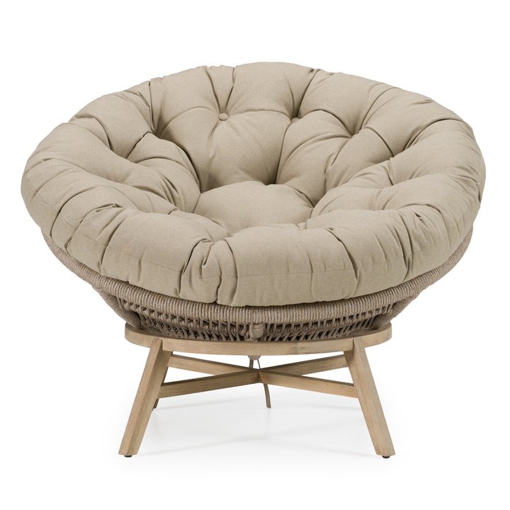 Moon  Outdoor Beige Lounge Chair