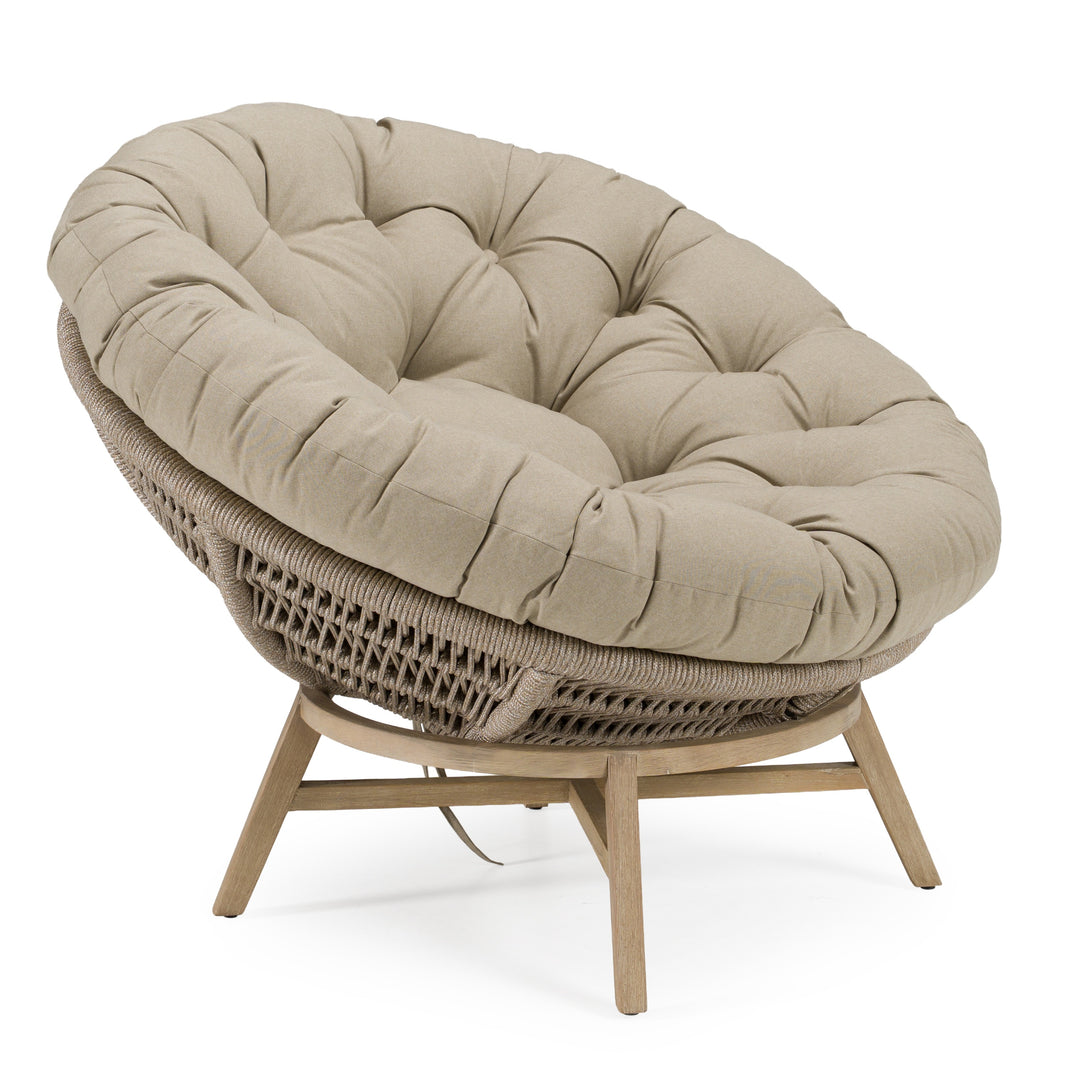 Moon  Outdoor Beige Lounge Chair