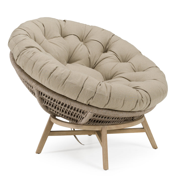 Moon  Outdoor Beige Lounge Chair