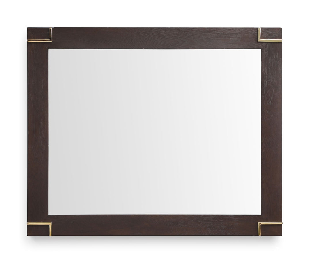 Moontide - Modern Smoked Ash & Gold Mirror