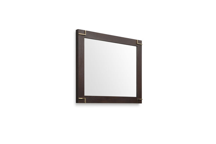 Moontide  Modern Smoked Ash & Gold Mirror