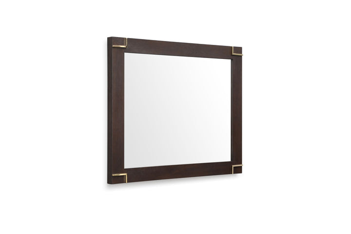 Moontide - Modern Smoked Ash &amp; Gold Mirror