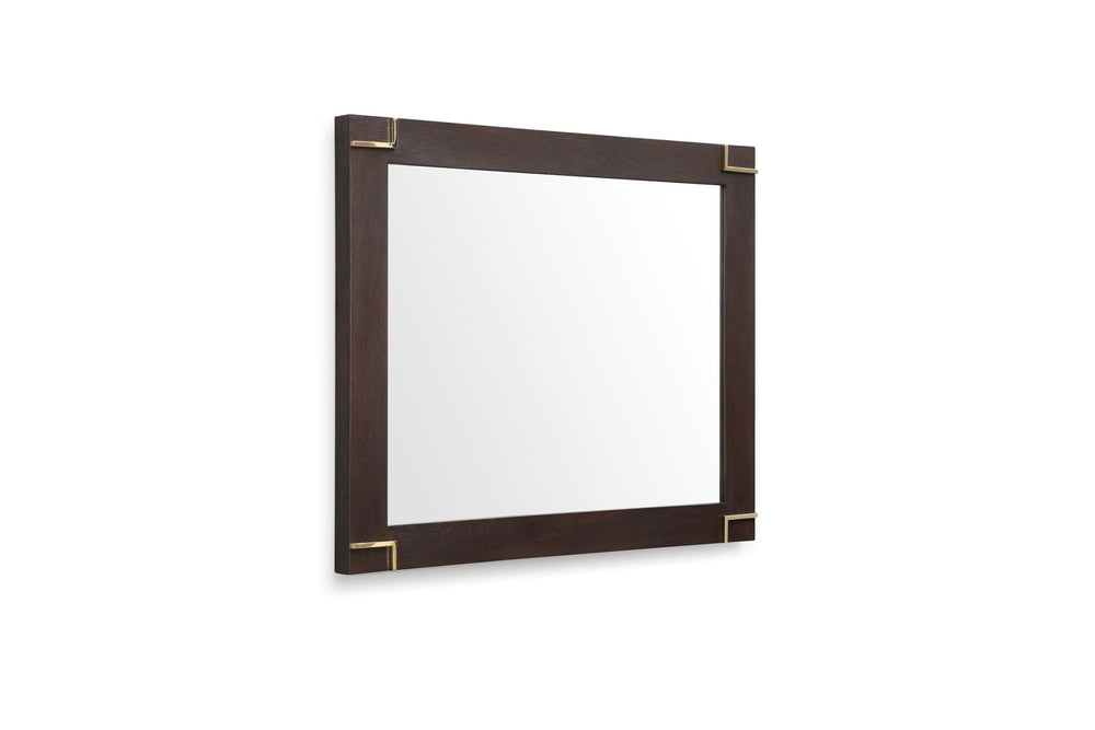 Moontide - Modern Smoked Ash & Gold Mirror - View 3