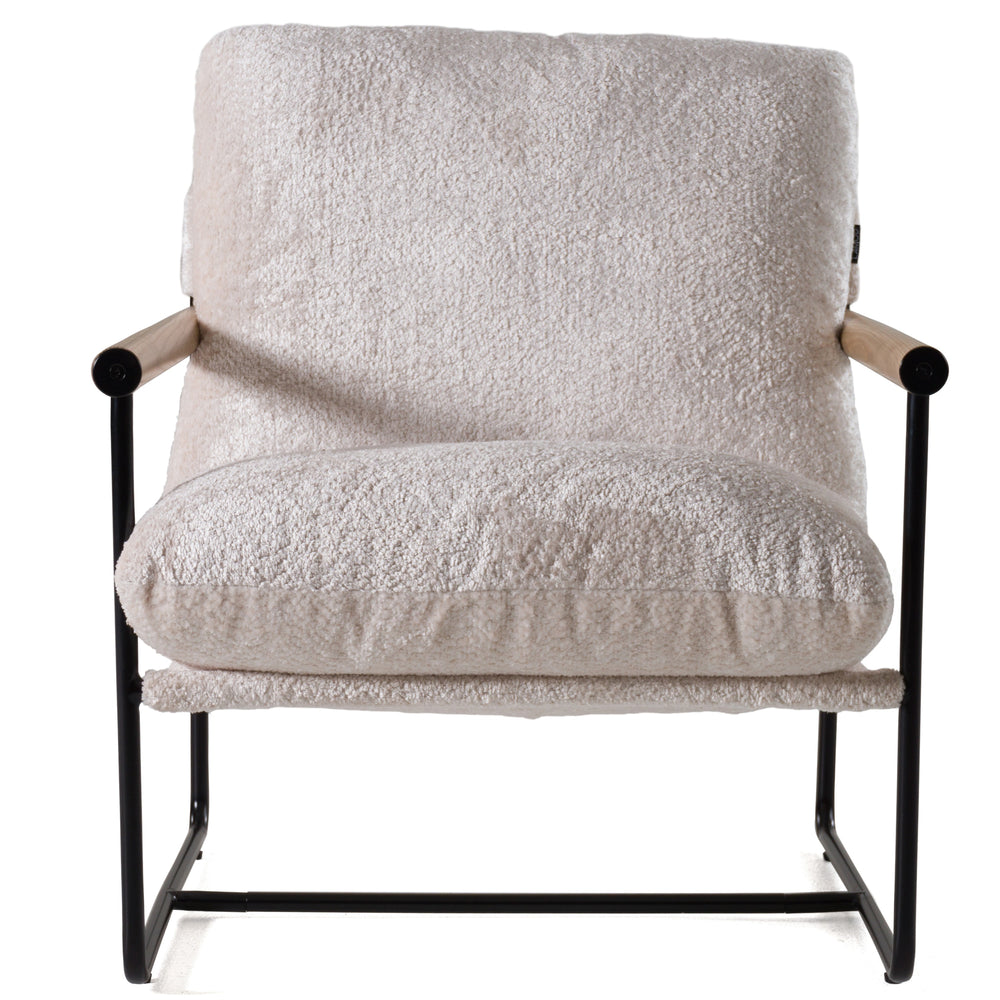Moorcroft - Modern Beige Fabric Accent Chair - View 2