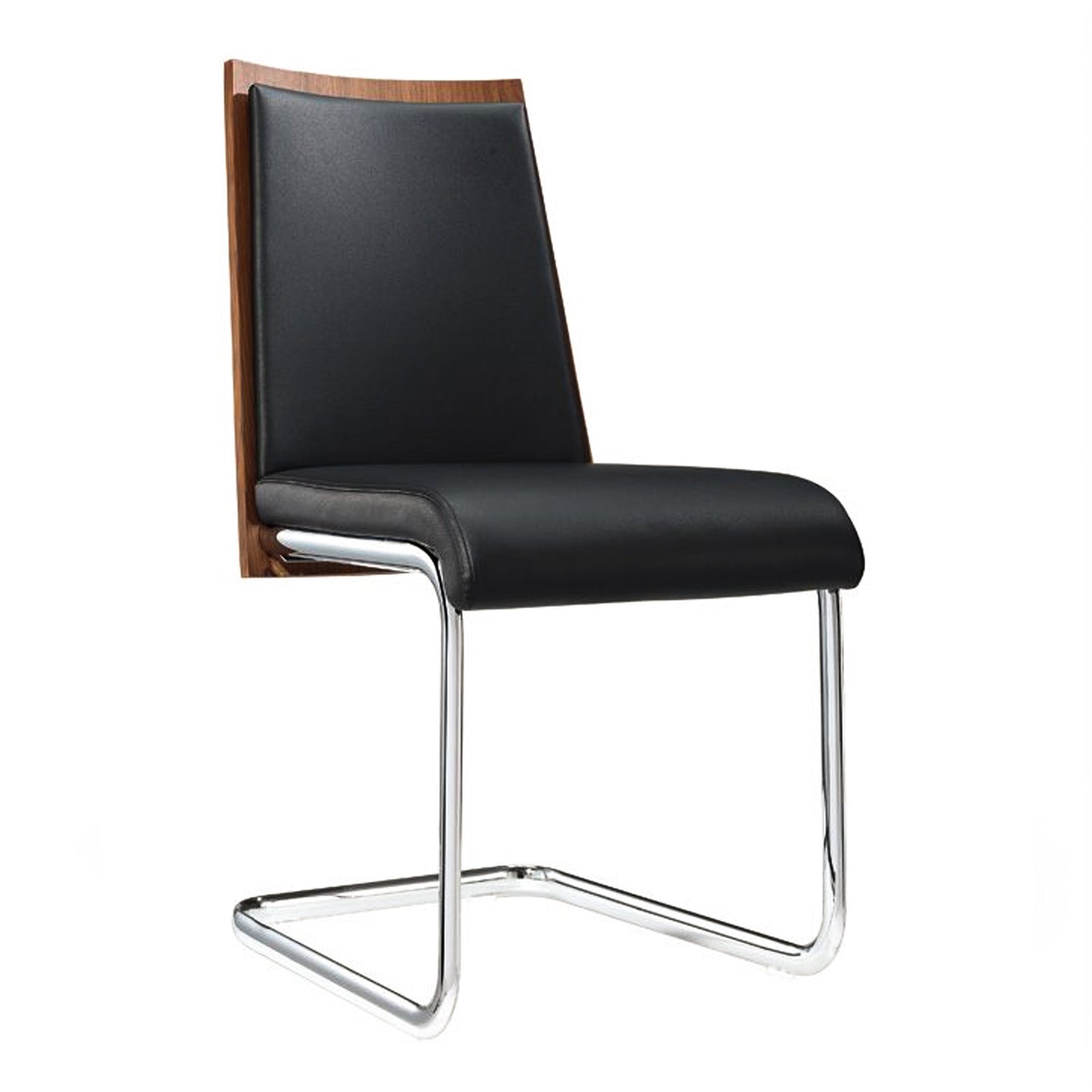 Morgan - Modern Black  and  Walnut Dining Chair 