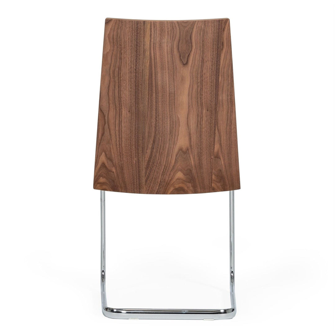 Morgan  Modern Black & Walnut Dining Chair (Set of 2)