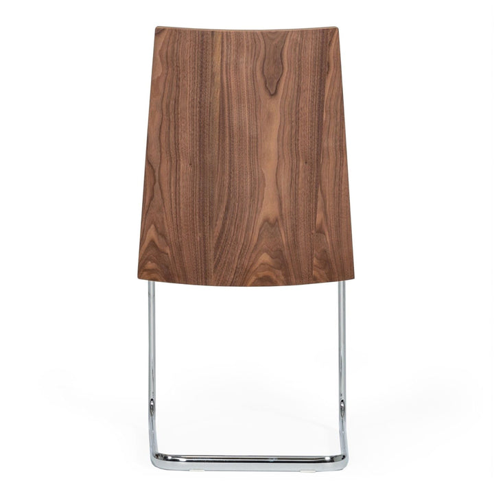 Morgan  Modern Black & Walnut Dining Chair (Set of 2)