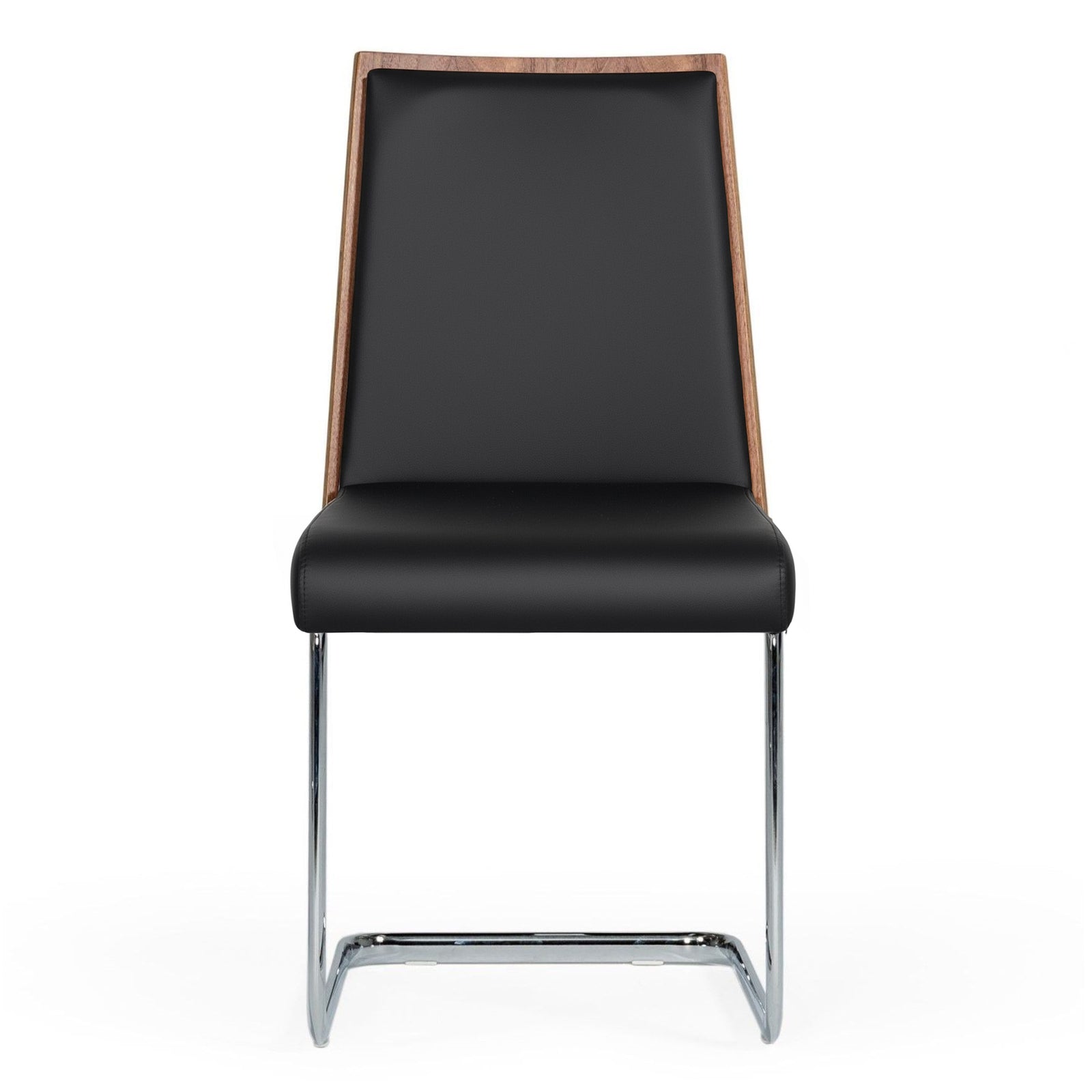 Morgan - Modern Black  and  Walnut Dining Chair 