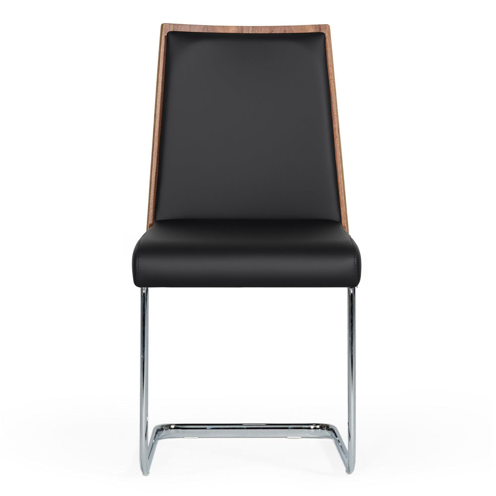 Morgan - Modern Black & Walnut Dining Chair (Set of 2) - View 2