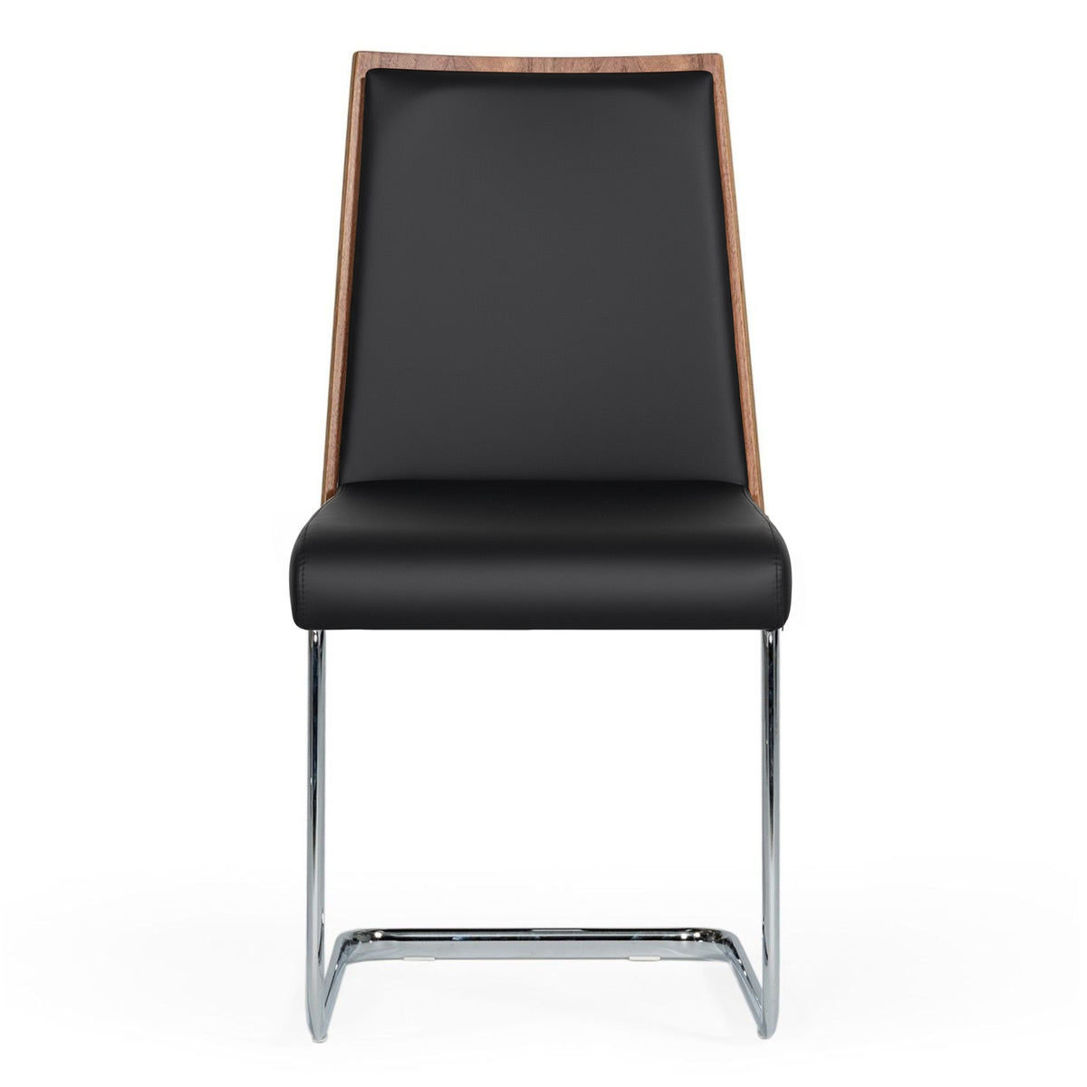 Morgan - Modern Black & Walnut Dining Chair (Set of 2) - View 2