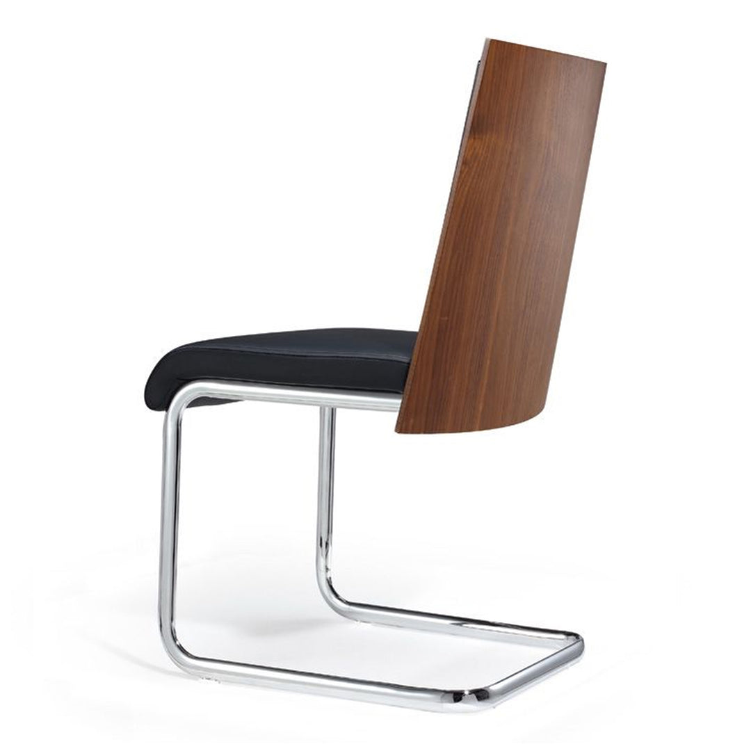 Morgan - Modern Black & Walnut Dining Chair (Set of 2)