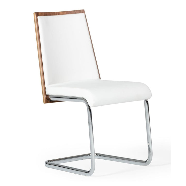 Morgan - Modern White &amp; Walnut Dining Chair (Set of 2)