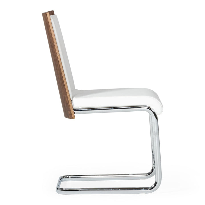 Morgan - Modern White &amp; Walnut Dining Chair (Set of 2)