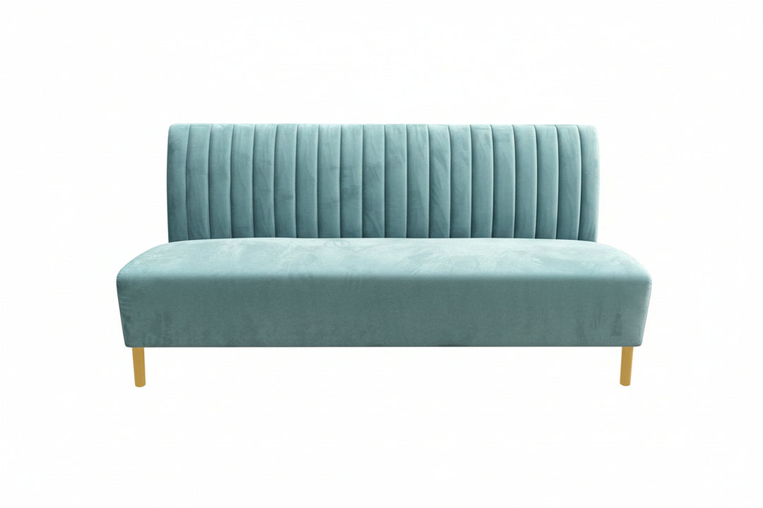 Mosko - Modern Light Green  and  Gold Fabric Sofa