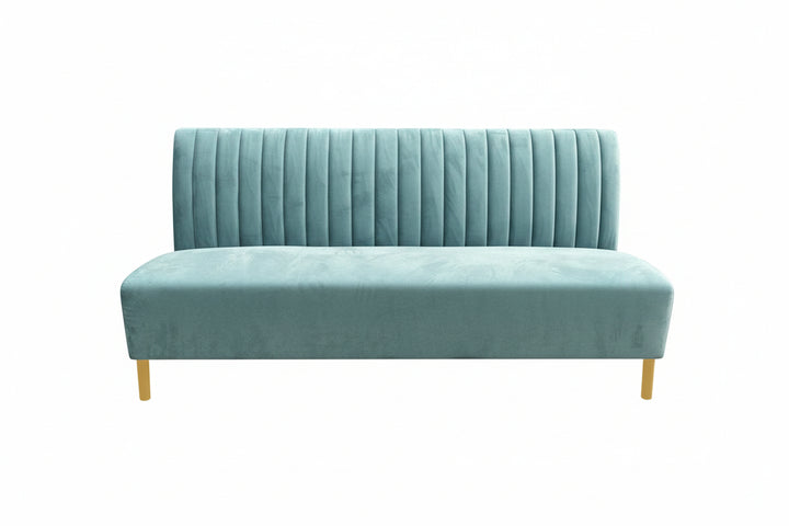 Mosko - Modern Light Green  and  Gold Fabric Sofa