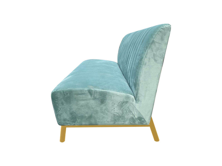 Mosko - Modern Light Green  and  Gold Fabric Sofa