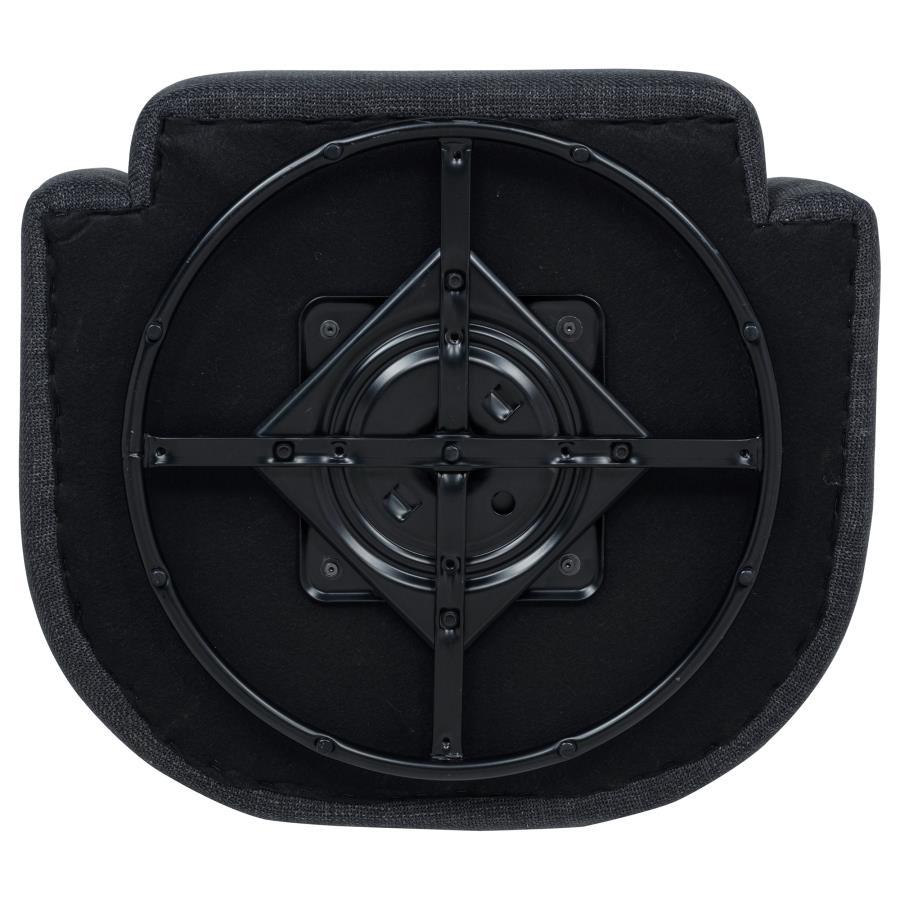 Mossbrook - Fabric Upholstered Swivel Accent Chair - Anthracite Swivel Chair modern furniture Contempo Furniture