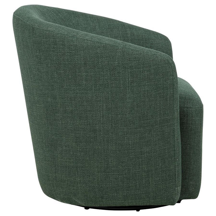 Mossbrook - Fabric Upholstered Swivel Accent Chair - Green Swivel Chair modern furniture Contempo Furniture
