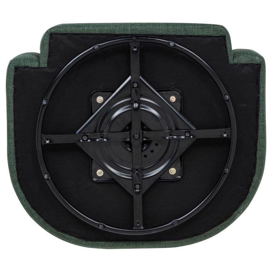 Mossbrook - Fabric Upholstered Swivel Accent Chair - Green Swivel Chair modern furniture Contempo Furniture