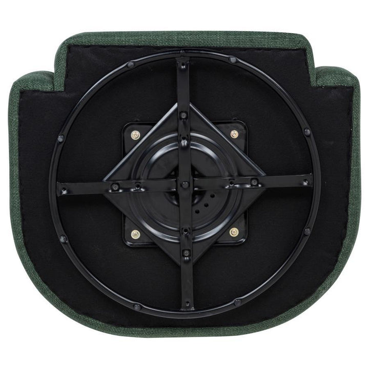 Mossbrook - Fabric Upholstered Swivel Accent Chair - Green Swivel Chair modern furniture Contempo Furniture