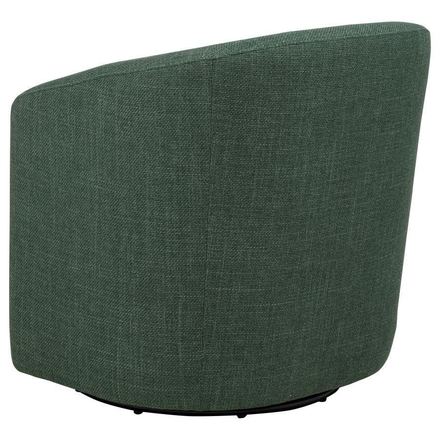 Mossbrook - Fabric Upholstered Swivel Accent Chair - Green Swivel Chair modern furniture Contempo Furniture