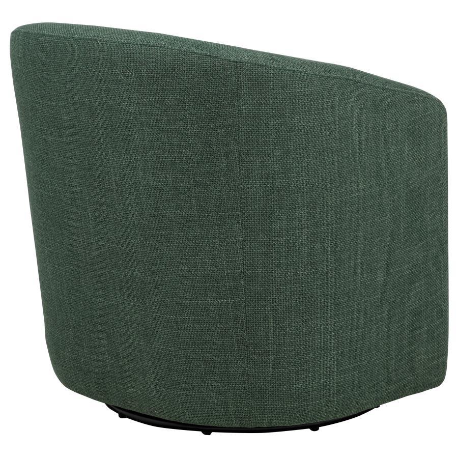 Mossbrook - Fabric Upholstered Swivel Accent Chair - Green Swivel Chair modern furniture Contempo Furniture