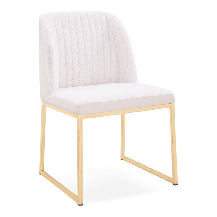 Muir - Modern White Sherpa Dining Chair (Set of 2)