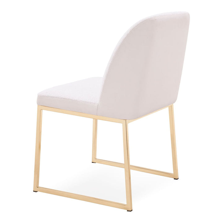 Muir - Modern White Sherpa Dining Chair (Set of 2)