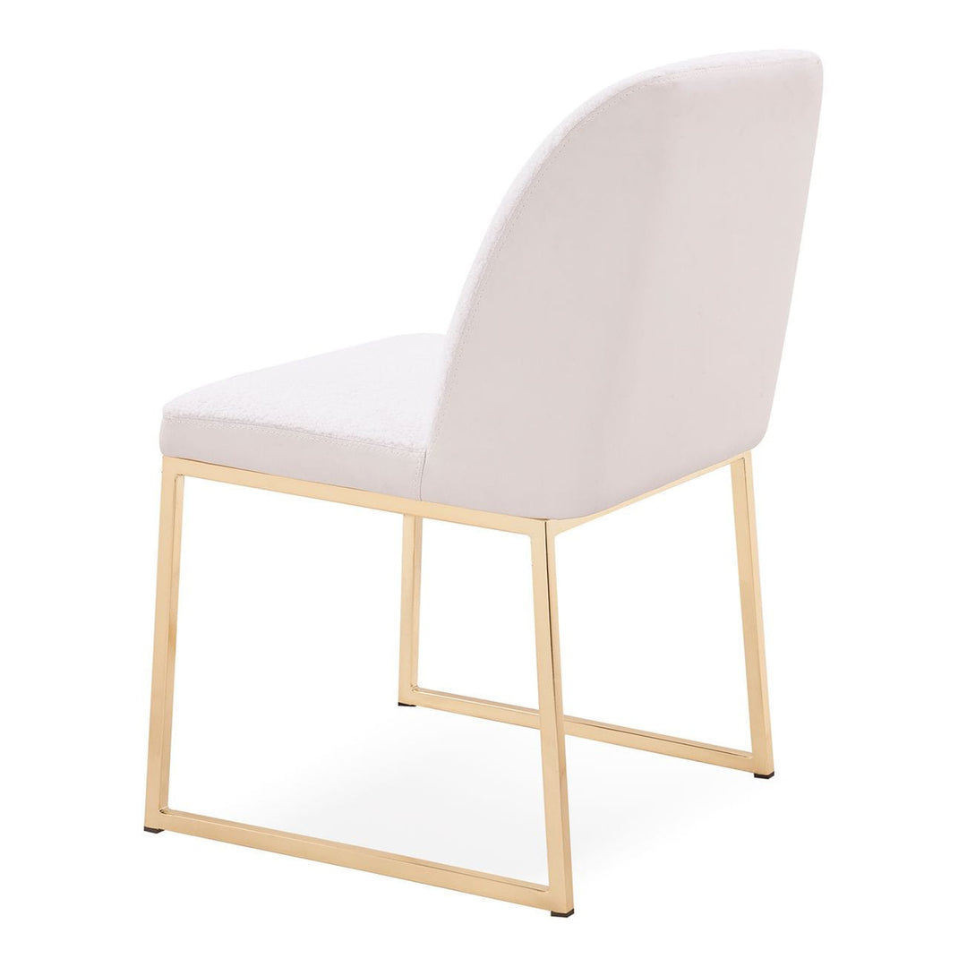Muir - Modern White Sherpa Dining Chair (Set of 2)